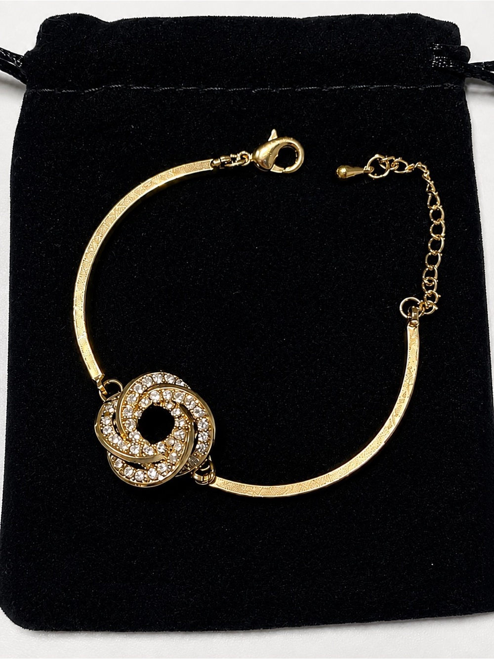Gold Crystal Knot Bracelet - Women Jewelry